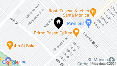 Map of 539 Palisades Avenue, Santa Monica CA, 90402