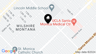 Map of 1101 Euclid Street, Santa Monica CA, 90403