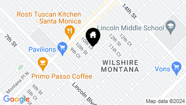 Map of 1255 Palisades Beach Rd, Santa Monica CA, 90401