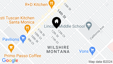 Map of 907 12th St Unit: 5, Santa Monica CA, 90403