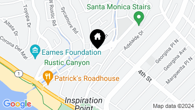 Map of 338 Entrada Dr, Santa Monica CA, 90402
