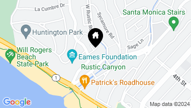 Map of 212 Vance Street, Pacific Palisades CA, 90272