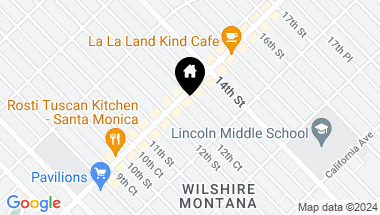 Map of 812 Euclid St Unit: B, Santa Monica CA, 90403