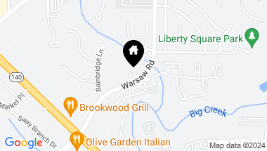 Map of 1256 Warsaw Road, Roswell GA, 30076