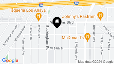 Map of 2636 Virginia Road, Los Angeles CA, 90016
