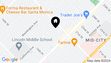 Map of 1115 19th St Unit: 2, Santa Monica CA, 90403