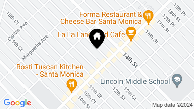 Map of 714 Euclid Street, Santa Monica CA, 90402