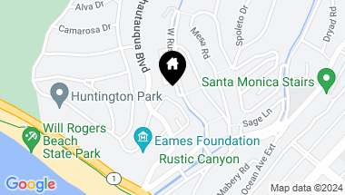 Map of 390 Vance Street, Pacific Palisades CA, 90272