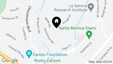 Map of 407 Upper Mesa Rd, Santa Monica CA, 90402