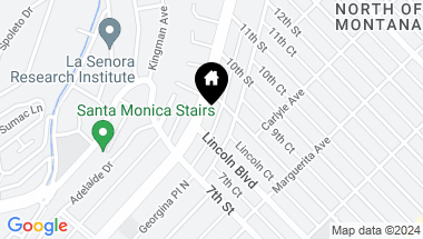 Map of 816 San Vicente Boulevard, Santa Monica CA, 90402