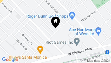 Map of 1760 S Carmelina Avenue, Los Angeles CA, 90025