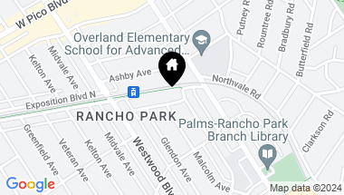 Map of 10743 Richland Avenue, Los Angeles CA, 90064