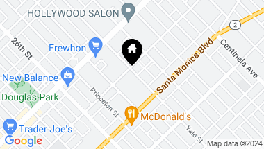 Map of 1302 Yale Street, Santa Monica CA, 90404