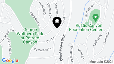 Map of 501 Toyopa Dr, Pacific Palisades CA, 90272