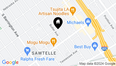Map of 2116 Butler Avenue, Los Angeles CA, 90025