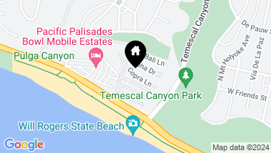 Map of 5 Copra Ln, Pacific Palisades CA, 90272
