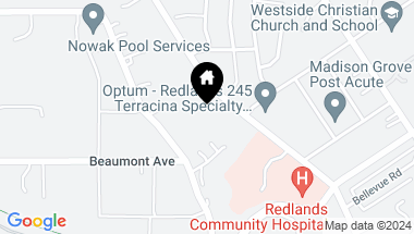 Map of 132 Terracina Boulevard, Redlands CA, 92373