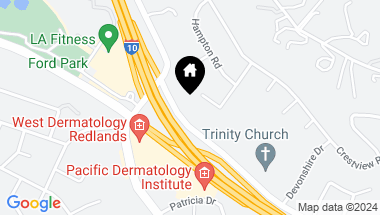 Map of 693 Bradbury Drive, Redlands CA, 92374