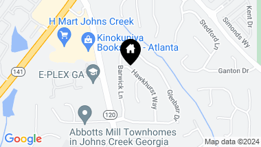 Map of 10615 Hawkhurst Way, Johns Creek GA, 30097