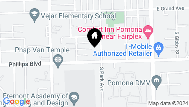 Map of 1461 S Park Avenue, Pomona CA, 91766