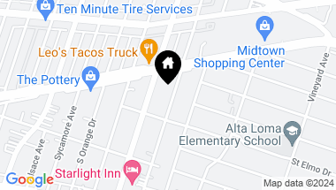 Map of 1637 S Highland Ave, Los Angeles CA, 90019