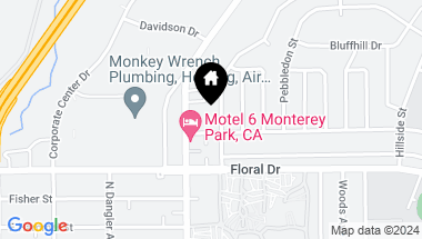 Map of 1499 Ridgecrest Street, Monterey Park CA, 91754