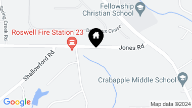 Map of 650 Jones Road, Roswell GA, 30075