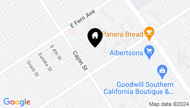 Map of 523 La Verne Street, Redlands CA, 92373