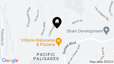 Map of 16650 Akron Street, Pacific Palisades CA, 90272