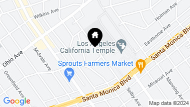 Map of 1663 Selby Avenue 1, Los Angeles CA, 90024