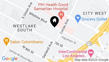 Map of 1234 Wilshire Blvd Unit: 607, Los Angeles CA, 90017