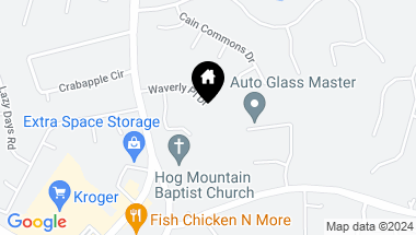Map of 2995 Waverly Place Drive, Dacula GA, 30019