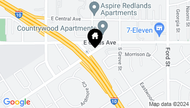 Map of 1132 E Cypress Avenue, Redlands CA, 92374