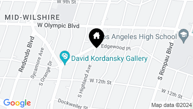 Map of 1116 S Highland Avenue, Los Angeles CA, 90019