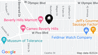 Map of 1135 Rexford Drive 203, Los Angeles CA, 90035