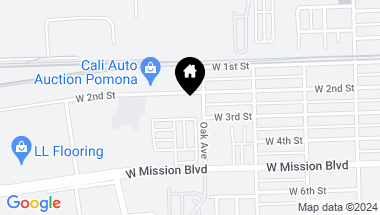 Map of 1406 W 2nd Street W, Pomona CA, 91766