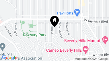 Map of 442 S Peck Dr, Beverly Hills CA, 90212