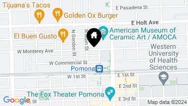 Map of 172 W Monterey Avenue, Pomona CA, 91768