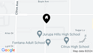 Map of 10583 Oleander Avenue, Fontana CA, 92337