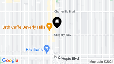 Map of 261 S Reeves Drive 105, Beverly Hills CA, 90212