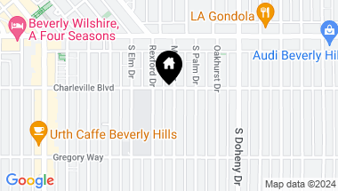 Map of 205 S Maple Dr, Beverly Hills CA, 90212