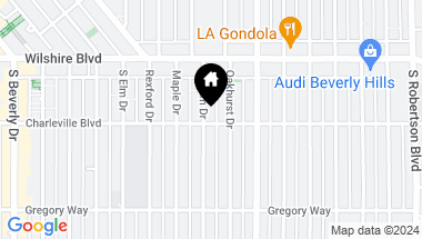 Map of 9191 Charleville Boulevard 201, Beverly Hills CA, 90212