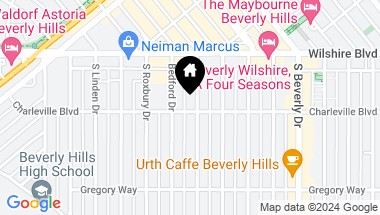Map of 9601 Charleville Blvd Unit: 14, Beverly Hills CA, 90212