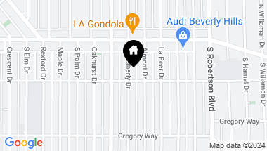 Map of 152 S Wetherly Dr, Beverly Hills CA, 90211