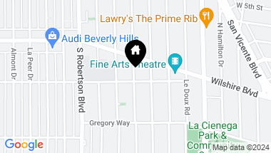 Map of 128 S Hamel Drive, Beverly Hills CA, 90211