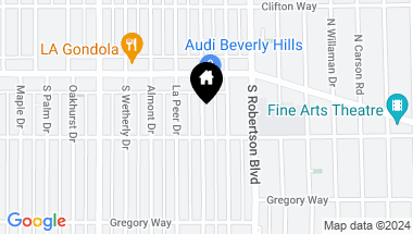 Map of 144 S Swall Dr, Beverly Hills CA, 90211