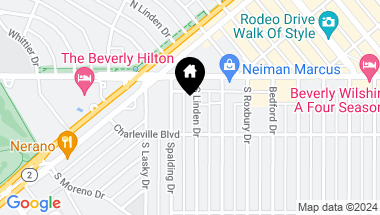 Map of 133 S Linden Drive, Beverly Hills CA, 90212