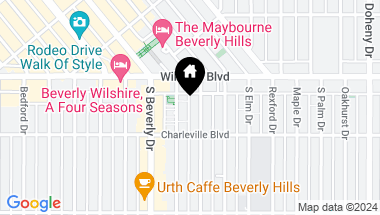 Map of 133 S Canon Drive, Beverly Hills CA, 90212