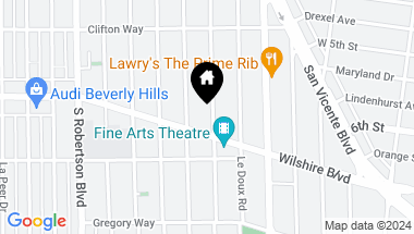 Map of 125 N Stanley Drive, Beverly Hills CA, 90211