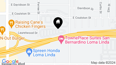 Map of 1998 S Barrington Place, San Bernardino CA, 92408